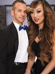 Venus Lux cums twice on her man, and he as a reward for taking a massive dick fucking, cums twice too.