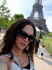 Seductive transsexual on a trip in Paris